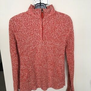 Tommy Hilfiger Red and White Knit Pullover